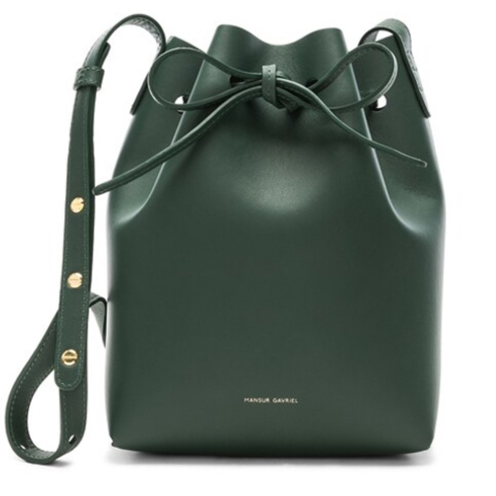 Mansur Gabriel Moss Mini Bucket Bag